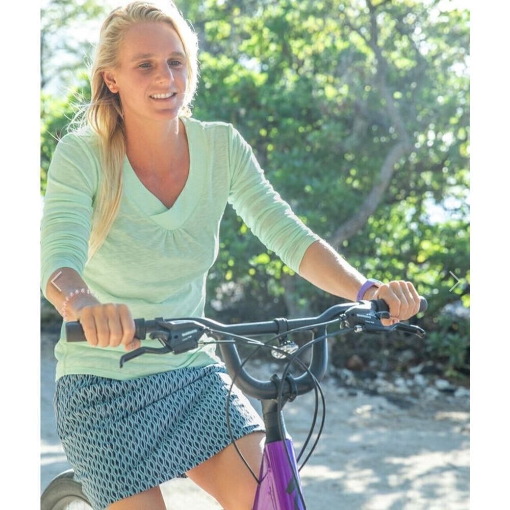 KUHL Twice Long Sleeve Tee Women's, Mint Green Burnout Style, Outdoor | L | EUC